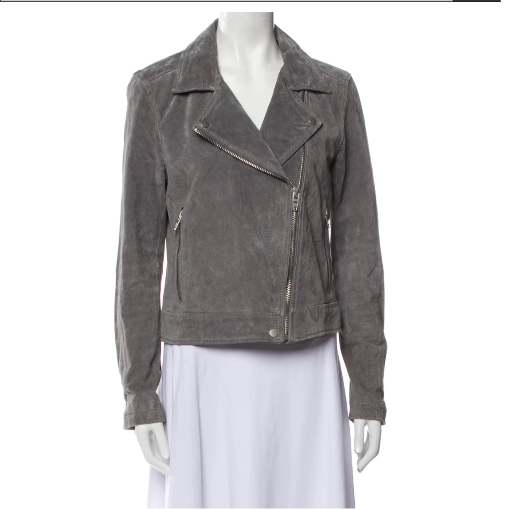 Blanknyc Grey Suede Moto Jacket